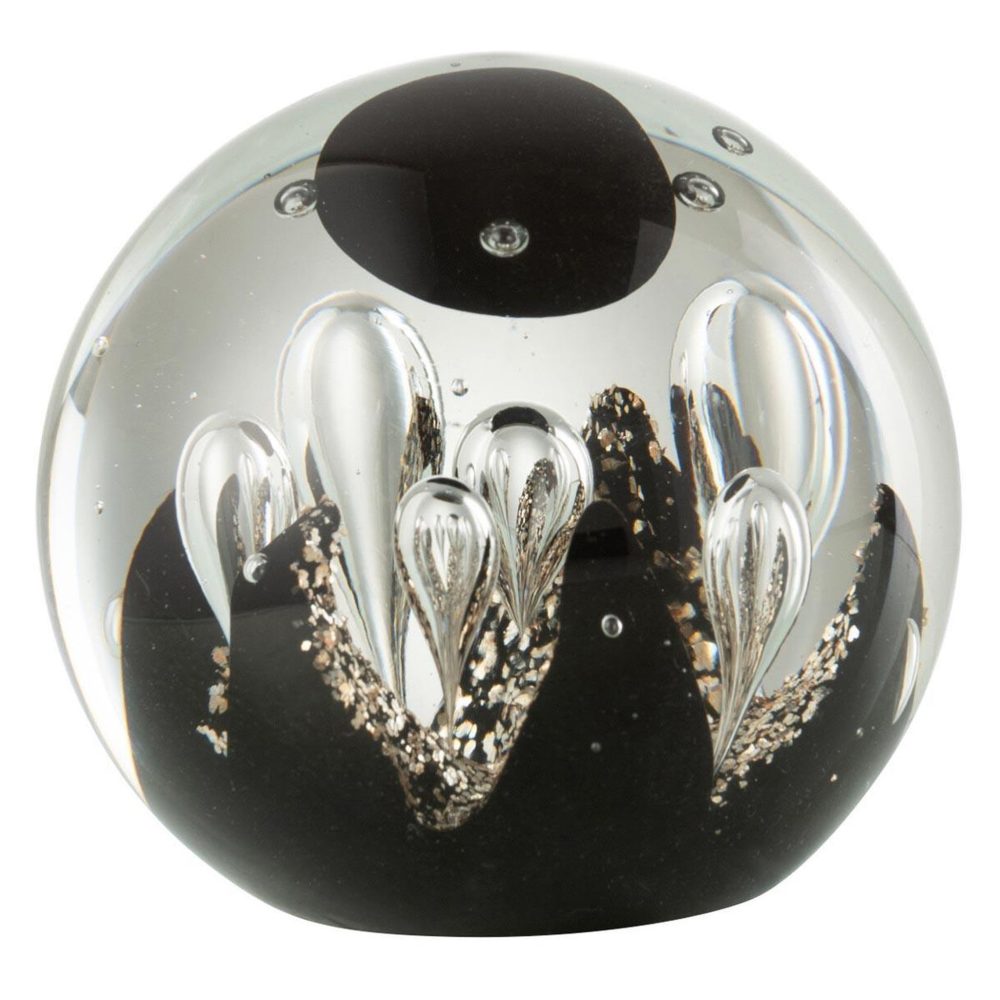 Presse-papier en verre magic 10cm noir – J-LINE