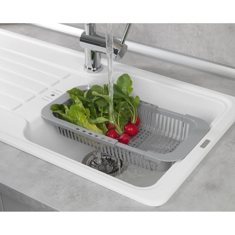 Egouttoir pour évier extensible denvers - l. 30/39 cm - gris – Wenko