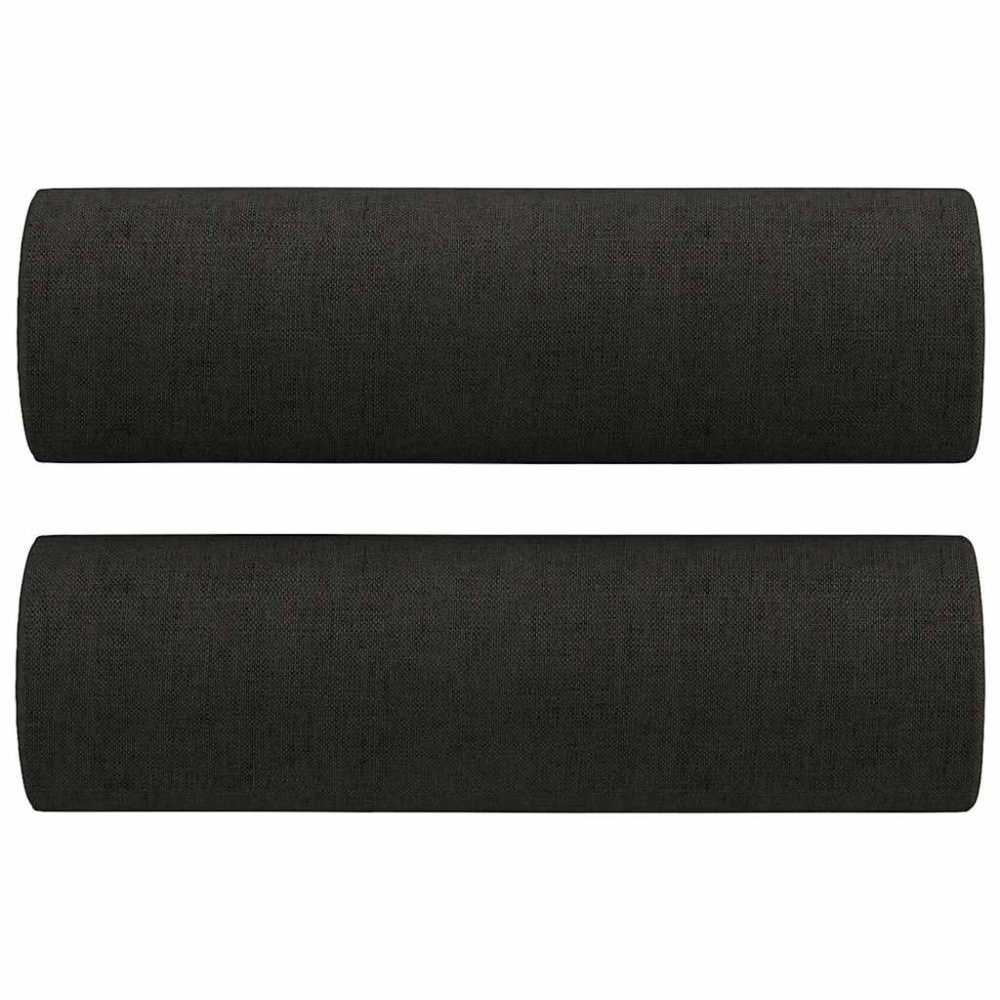 vidaXL Coussins décoratifs lot de 2 Noir diam.15x50 cm Tissu - Cuisine