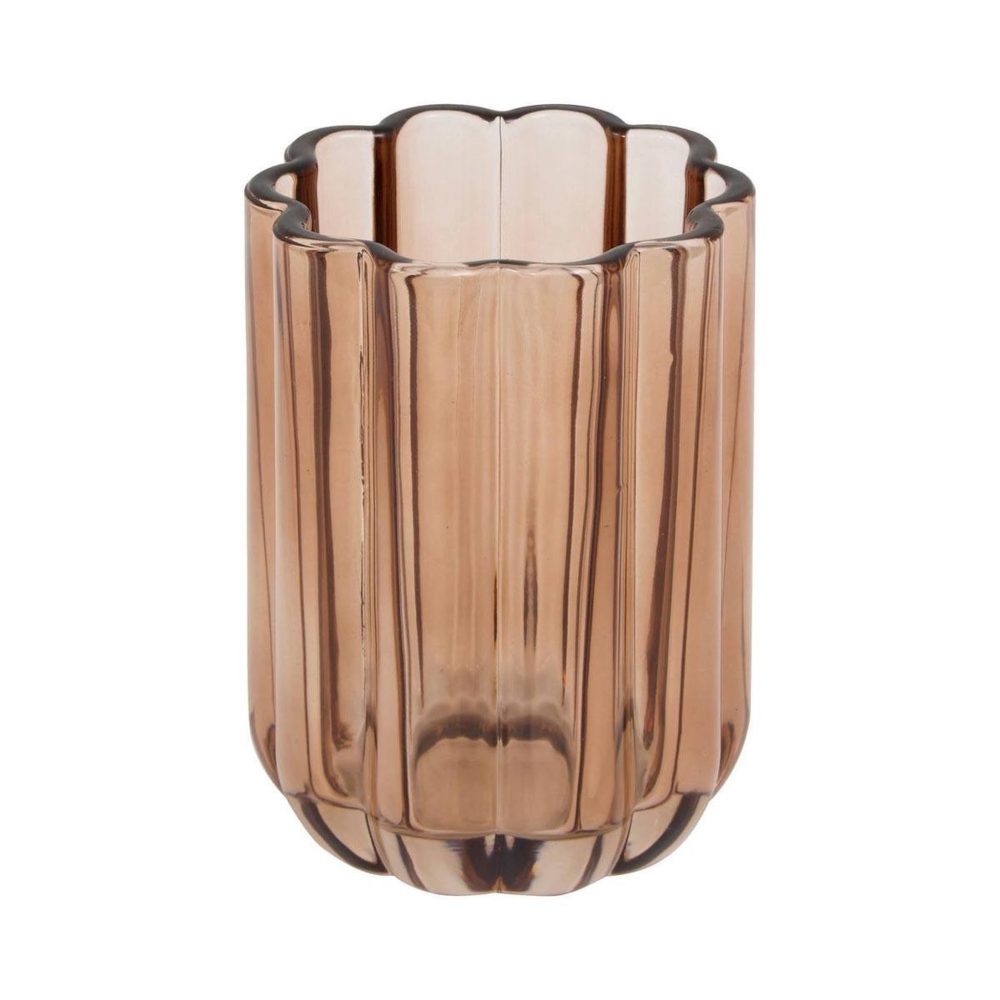 Gobelet brosse à dents en verre floréa 11cm ambre – FIVE